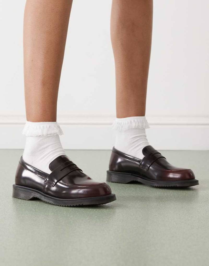 Dr. Martens - Temara Kensington - Loafer aus kirschrotem Leder von Dr Martens