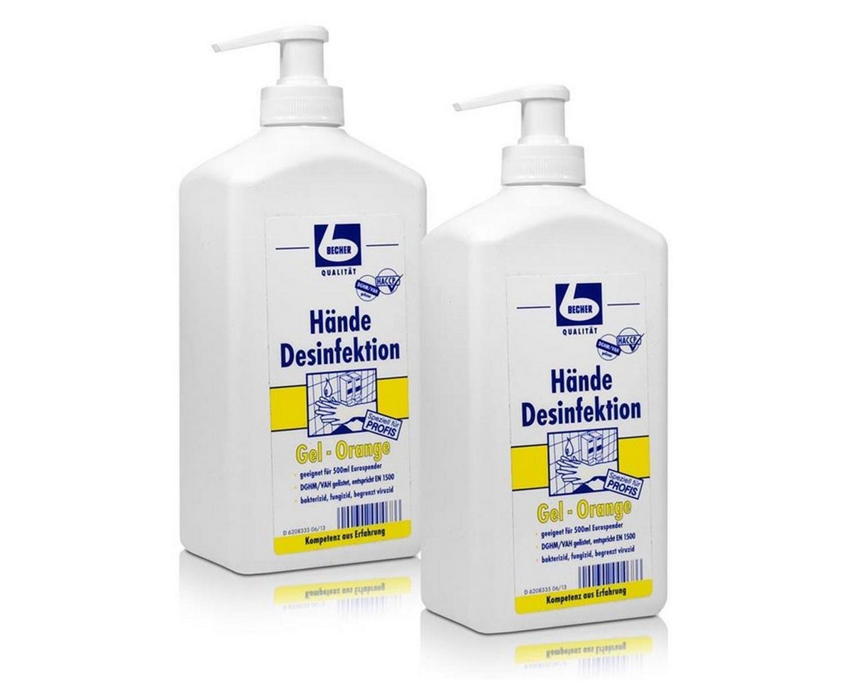 Dr. Becher Handseife Dr. Becher Hände Desinfektion Gel-Orange 500ml (2er Pack) von Dr. Becher