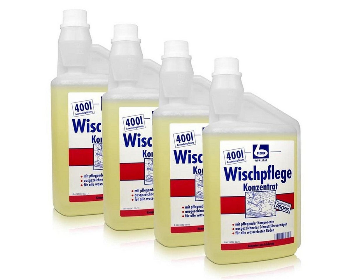 Dr. Becher Wundpflaster 4x Dr. Becher Wischpflege Konzentrat Dosierflasche - 1 Liter - von Dr. Becher