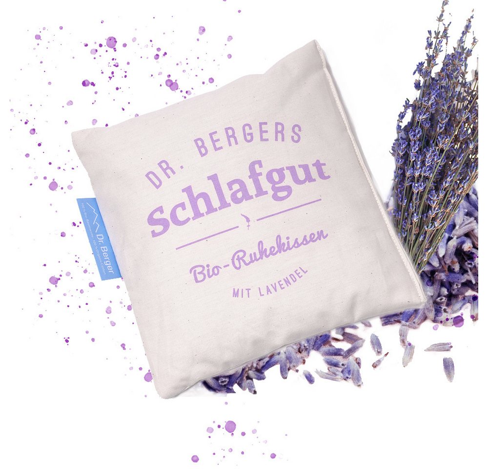 Dr. Berger Lavendelkissen Original Dr. Berger Bio-Lavendelblütenkissen "Schlaf gut" 19 x 19 cm von Dr. Berger