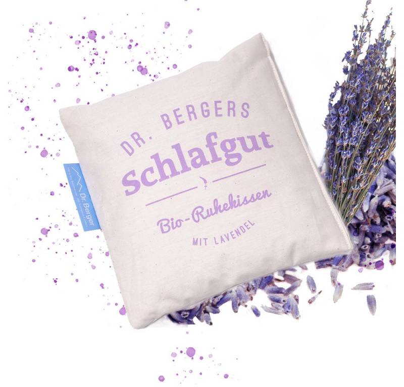 Dr. Berger Lavendelkissen Original Dr. Berger Bio-Lavendelblütenkissen "Schlaf gut" 19 x 19 cm von Dr. Berger