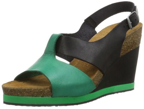 Dr. Brinkmann Damen 710629 Slingback Sandalen, Mehrfarbig (schwarz/grün 0), 40 von Dr. Brinkmann