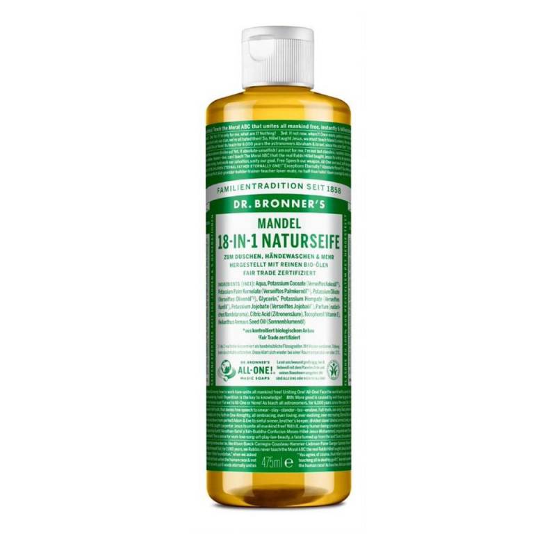 Dr. Bronners Flüssigseife Mandel - 18in1 Naturseife 475ml 2er Pack von Dr. Bronners