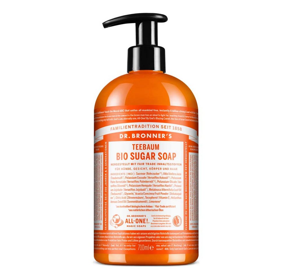 Dr. Bronners Flüssigseife Teebaum - Sugar Soap 710ml von Dr. Bronners