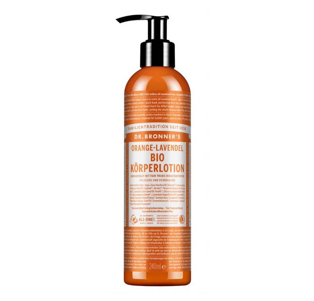 Dr. Bronners Körperlotion Orange-Lavendel - Bio Körperlotion 240ml von Dr. Bronners