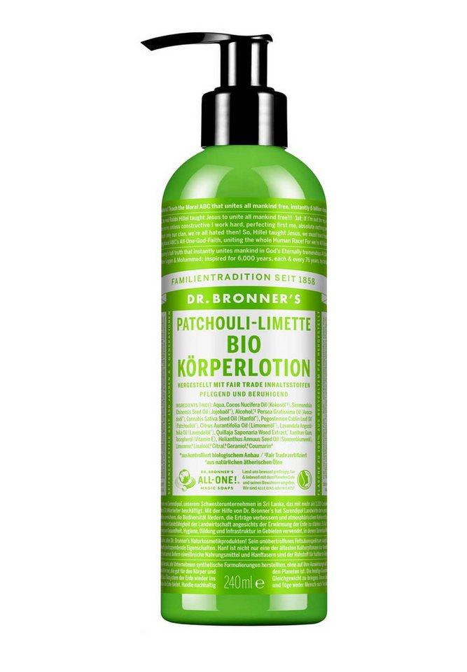 Dr. Bronners Körperlotion Patchouli-Limette, 1-tlg., Bio Körperlotion 240 ml von Dr. Bronners