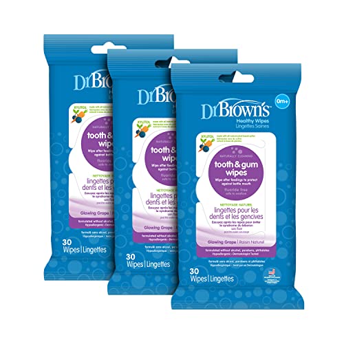 Dr. Brown's Tooth and Gum Wipes, 30 Count, 3-Pack von Dr. Brown's