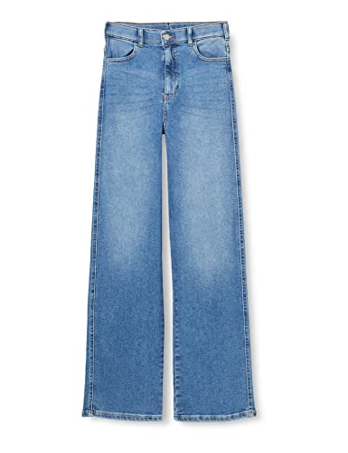 Dr Denim Damen Moxy Straight Jeans, Cape Sky Worn Hem, XS/32 von Dr. Denim