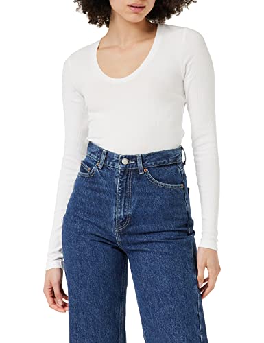 Dr. Denim Damen Dion Top Langärmeliges Oberteil, weiß, Small von Dr. Denim