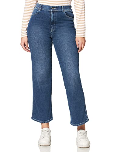 Dr Denim Damen Moxy Straight Jeans, Breeze Dark Stone, M/34 von Dr. Denim