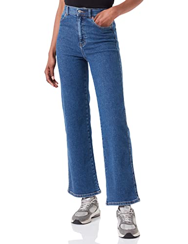 Dr Denim Damen Moxy Straight Jeans, Cape Dark Plain, L/32 von Dr. Denim