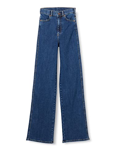 Dr Denim Damen Moxy Straight Jeans, Pyke Plain Dark Blue, L/32 von Dr. Denim