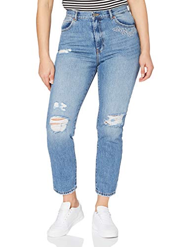 Dr. Denim Damen Nora Jeans, Blue Jay Chain Zerrissen, 24/32 von Dr. Denim