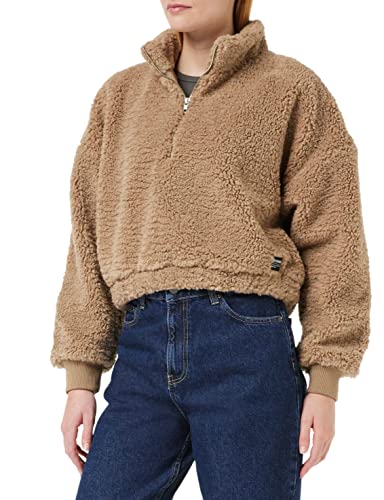 Dr. Denim Damen Sanne Teddy Pullover, Nougat, S von Dr. Denim