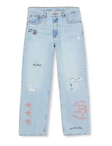 Dr Denim Herren Omar Jeans, Light Blue Jay Scribble, 32/32 von Dr. Denim