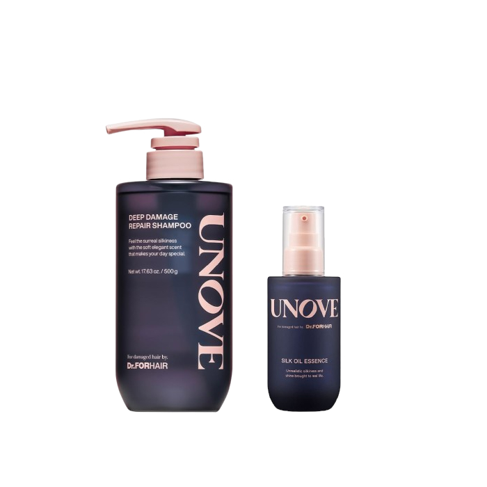 Dr. FORHAIR - UNOVE Deep Damage Repair Shampoo - 500g + Silk Oil Essence - 70ml Set von Dr. FORHAIR