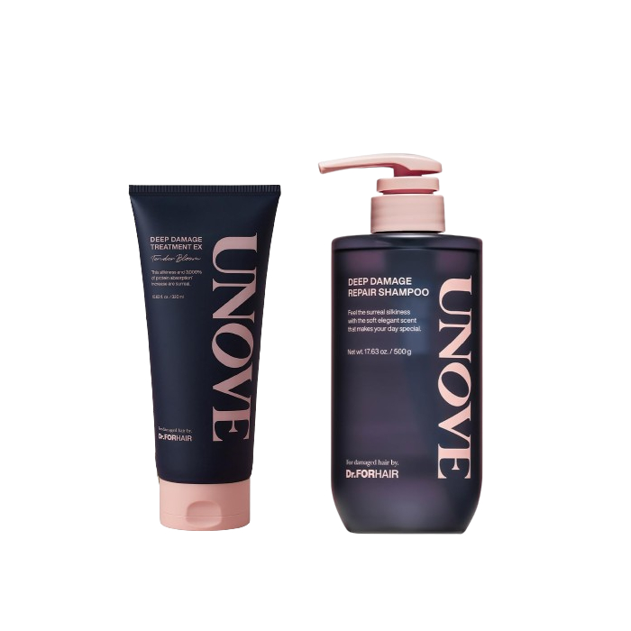 Dr. FORHAIR - UNOVE - Deep Damage Treatment EX - Tender Bloom - 320ml + Deep Damage Repair Shampoo - 500g Set von Dr. FORHAIR