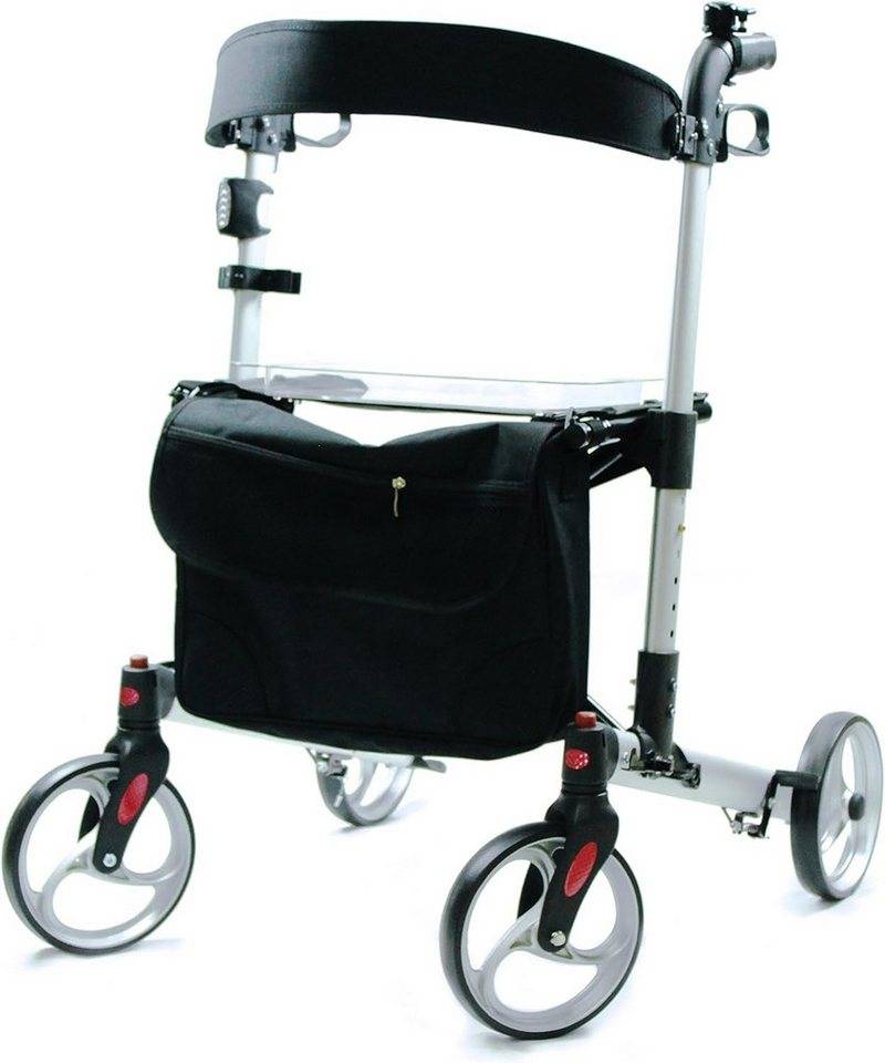 Dr. Junghans Medical GmbH Rollator Premium Rollator mit Schlaufenbremse, Kompakt, faltbar, Leichtgewicht, stabil, mit Tasche von Dr. Junghans Medical GmbH