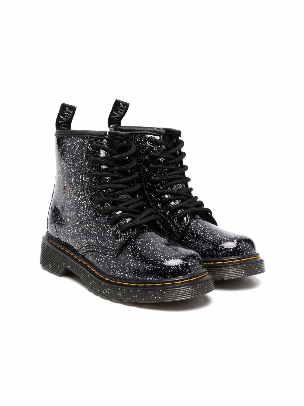 Dr. Martens Kids 1460 Stiefel in Glitzeroptik - Schwarz von Dr. Martens Kids