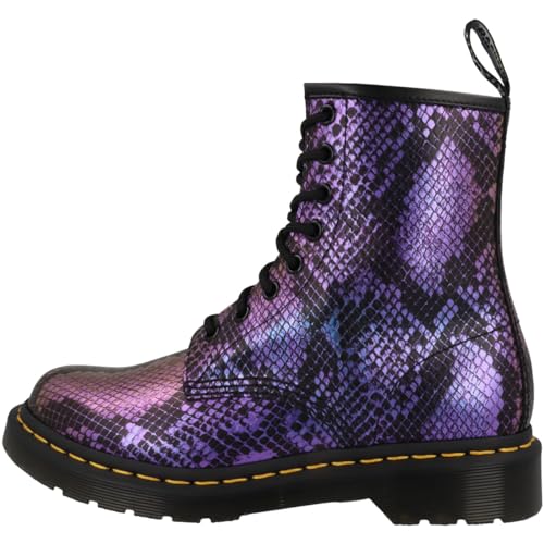 DR. MARTENS Damen 8 Eye Boots, Black/Blue Viper Croc Emboss, 42 EU von Dr. Martens