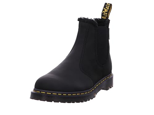 DR. MARTENS Herren Chelsea Boots, Black Archive Pull Up & Black Borg Fleece, 43 EU von Dr. Martens