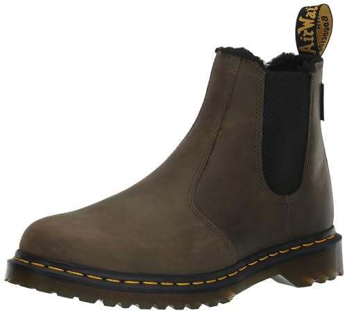 Dr. Martens Herren Chelsea Boots, DMS Olive Archive Pull Up & Black Borg Fleece, 46 EU von Dr. Martens