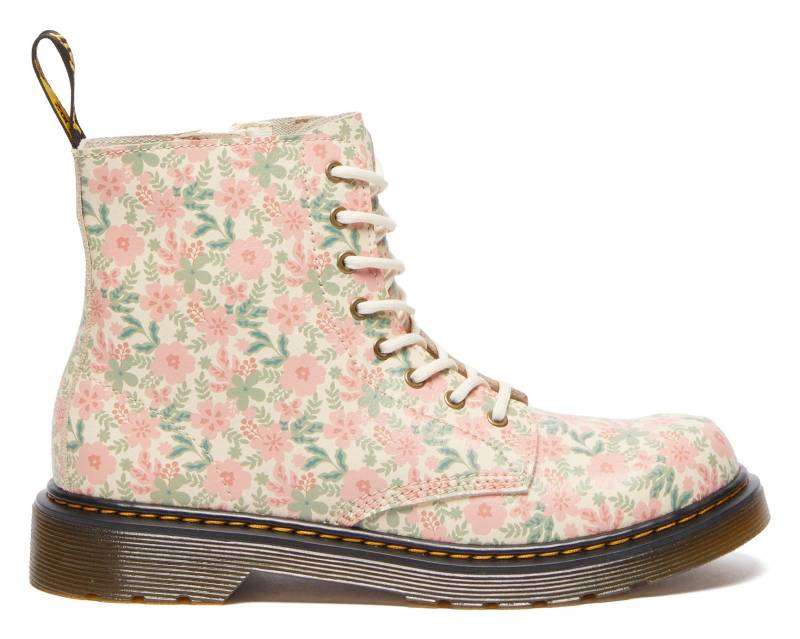 DR. MARTENS Schnürstiefel "1460 Pascal Kinder ATHENA", Freizeitschuh, Schnürboots mit allover Blüten Print von Dr. Martens