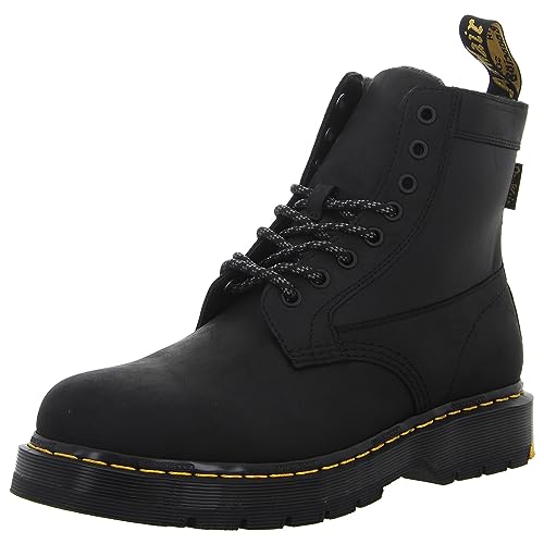 DR. MARTENS Unisex 8 Eye Boots, Black Connection Wp & Black Coated Nylon, 46 EU von Dr. Martens