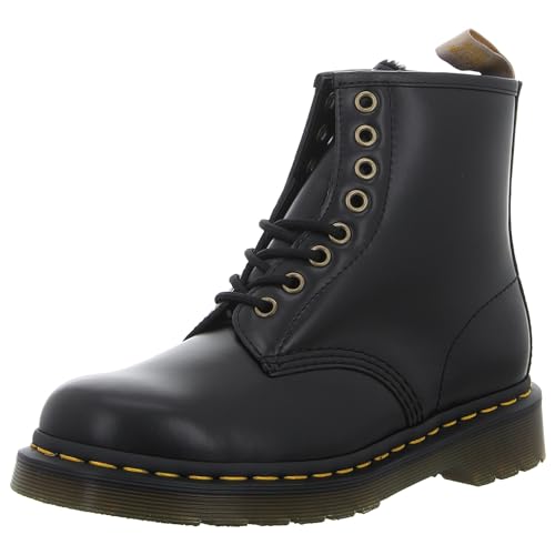 DR. MARTENS Unisex 8 Eye Boots, Black Norfolk Flat & Black Borg Fleece, 44 EU von Dr. Martens