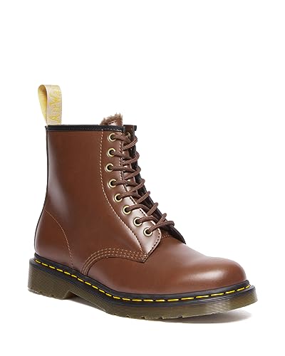 DR. MARTENS Unisex 8 Eye Boots, Brown Norfolk Flat & Brown Borg Fleece, 42 EU von Dr. Martens