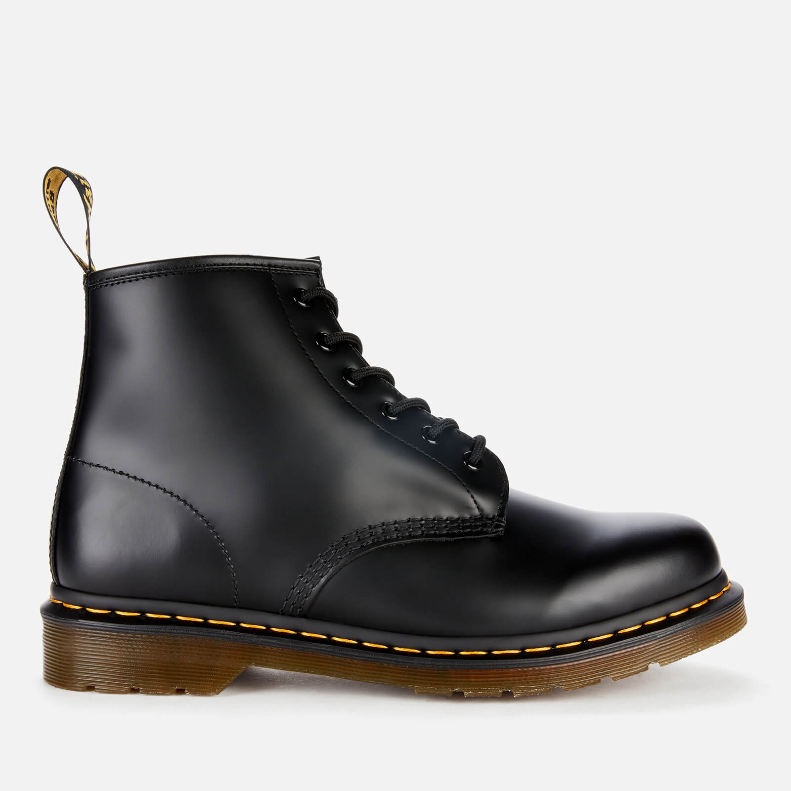 Dr. Martens 101 Smooth Leather 6-Eye Boots - Black - UK 5 von Dr. Martens