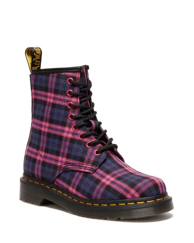 Dr. Martens 1460 8 Eye Boot - Pink Multi Tartan Bikerboot multicolor in EU38 von Dr. Martens