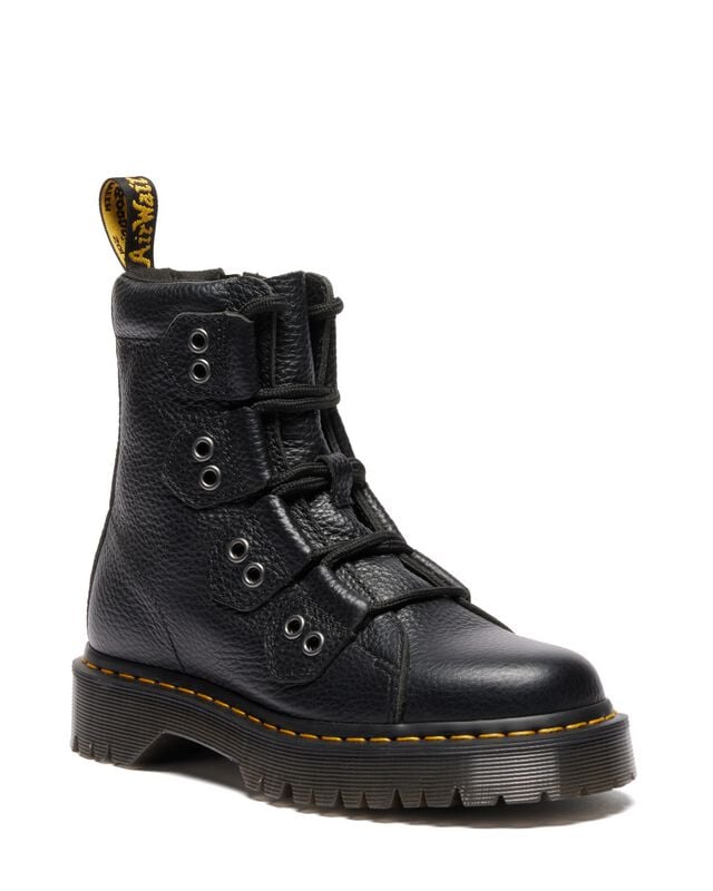 Dr. Martens 1460 BEX LTT 4 Tie Boot - Black Milled Nappa Bikerboot schwarz in EU36 von Dr. Martens