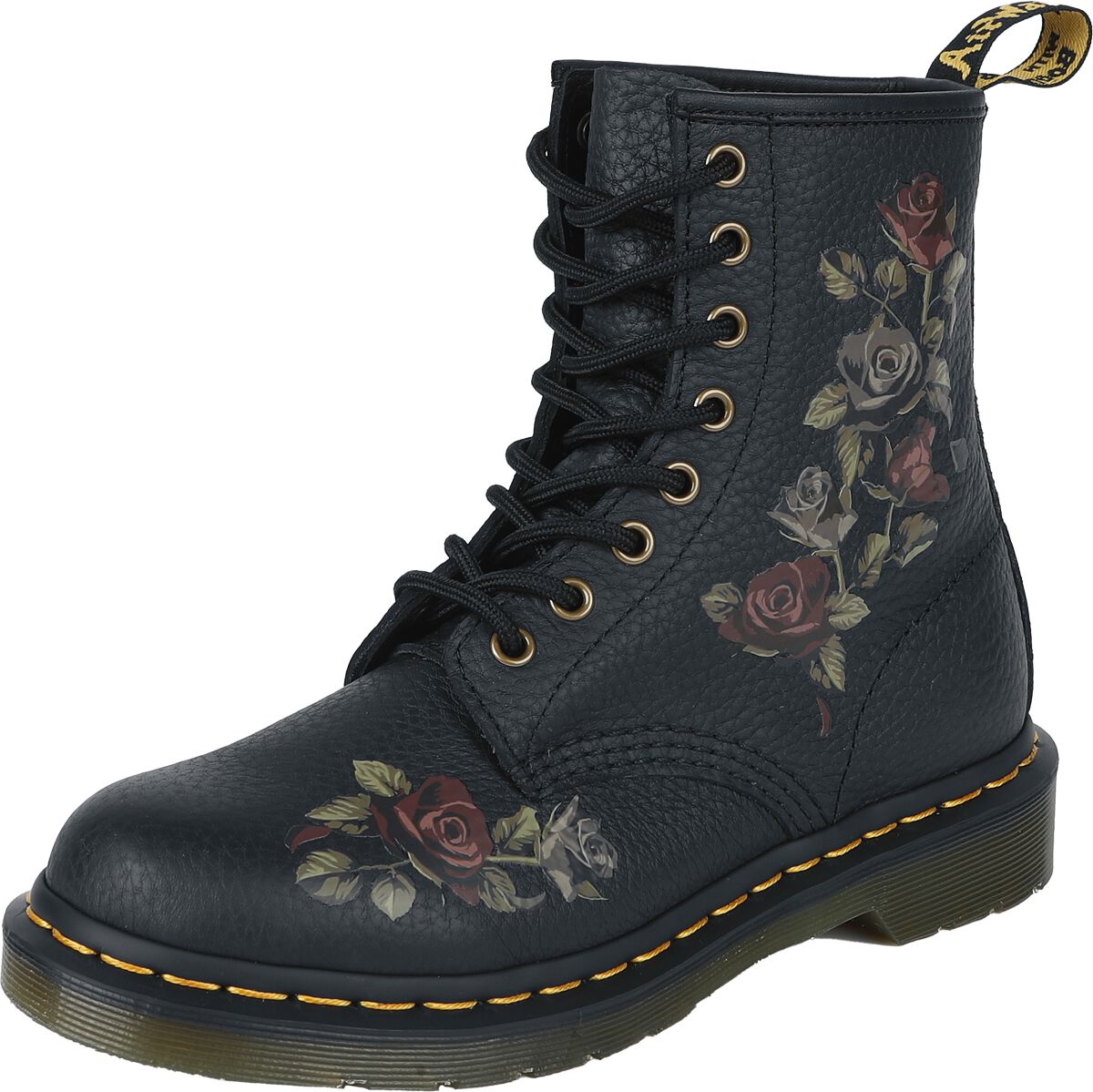 Dr. Martens 1460 - Decayed Roses Classic Tumbled Nappa Boot schwarz in EU38 von Dr. Martens