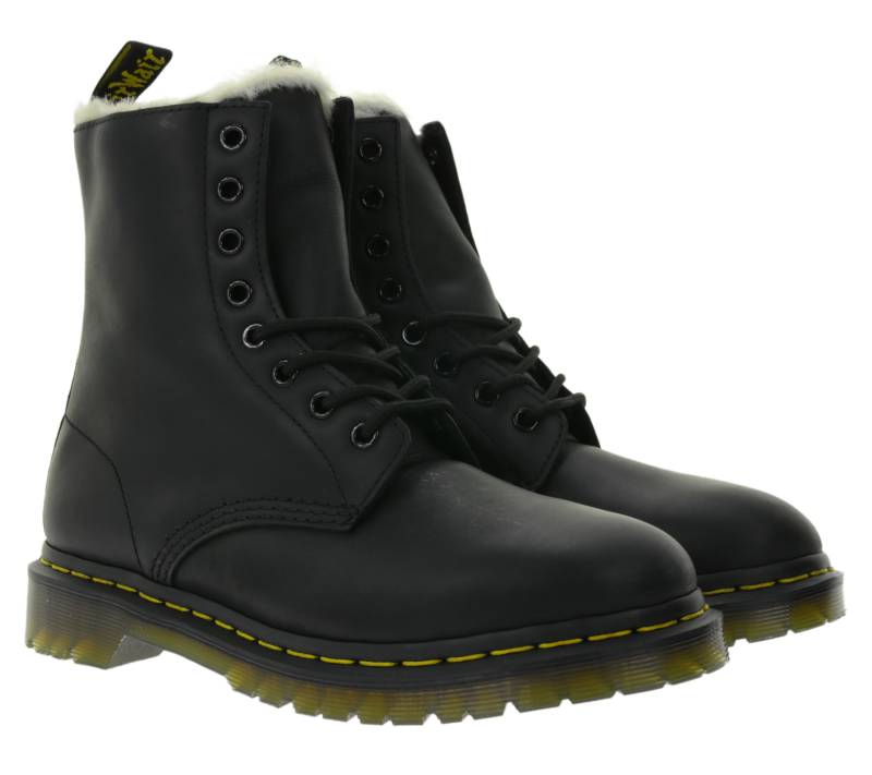 Dr. Martens 1460 Serena Damen Echtleder-Stiefel mit Kunstfellfutter Stiefeletten Boots Herbst-Schuhe 21797001 Schwarz von Dr. Martens