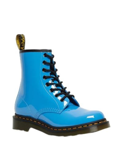 Dr. Martens 1460 W Patent Mid Blue Damen Schnürstiefel in Blau, Größe 39 von Dr. Martens