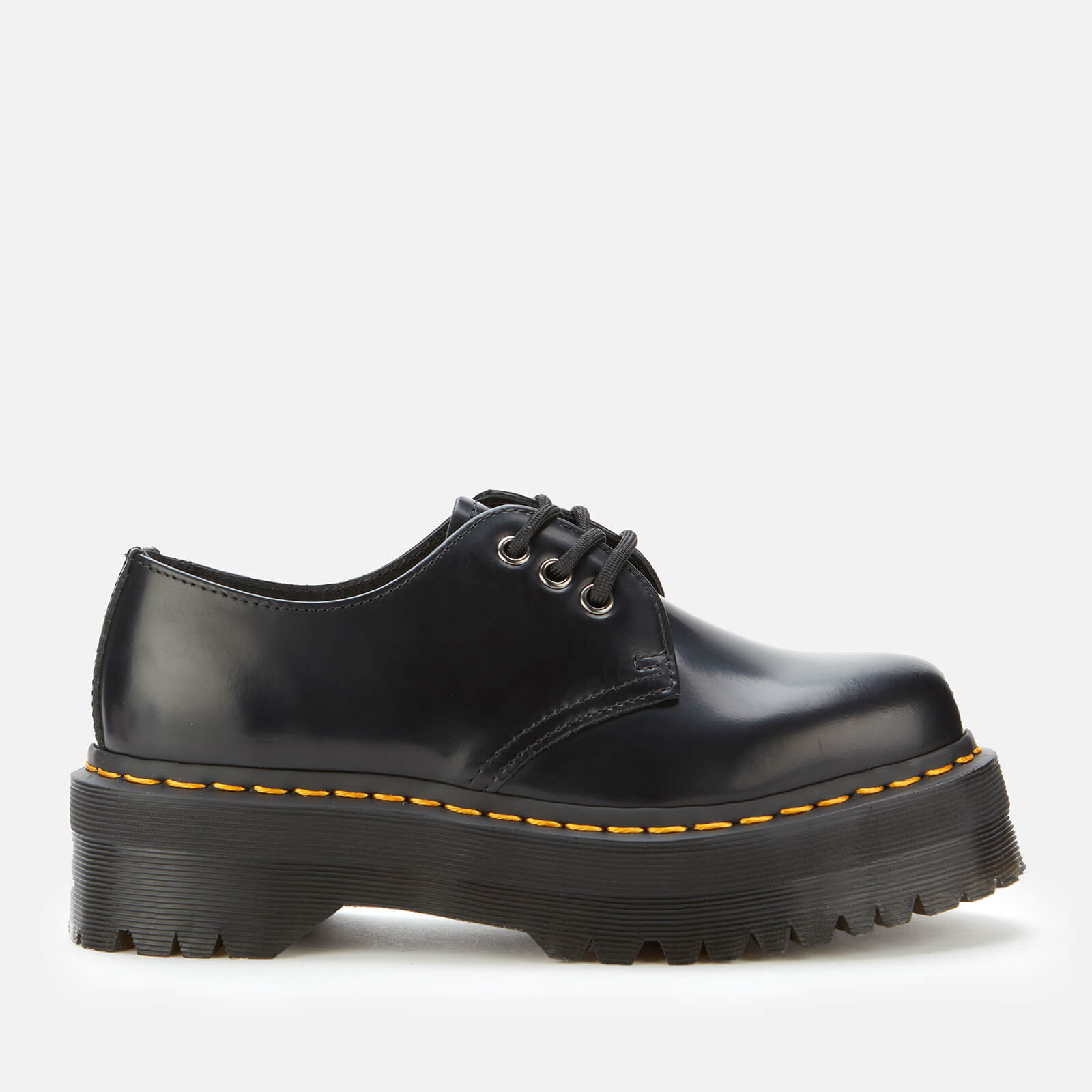 Dr. Martens 1461 Quad Leather 3-Eye Shoes - Black - UK 9 von Dr. Martens