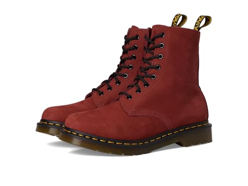 Dr. Martens 41402600 Schnürstiefel Rauleder Damen in rot - Gr. 42 von Dr. Martens