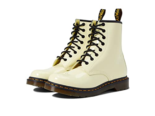 Dr. Martens 8 Eye Boot, Damenstiefel, Toile Cream Patent Lamper, 42 EU von Dr. Martens
