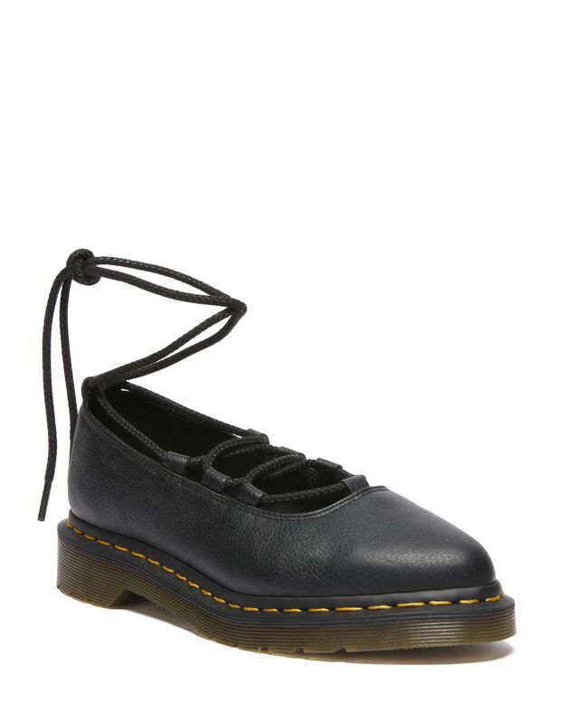 Dr. Martens Ballerina - Elphie II Black Virginia - EU37 bis EU40 - für Damen - Größe EU40 - schwarz von Dr. Martens
