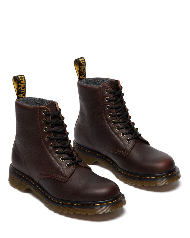Dr. Martens Bikerboot - 1460 Pascal WL - Dark Brown Grizzly - EU41 bis EU47 - für Männer - Größe EU42 - braun von Dr. Martens