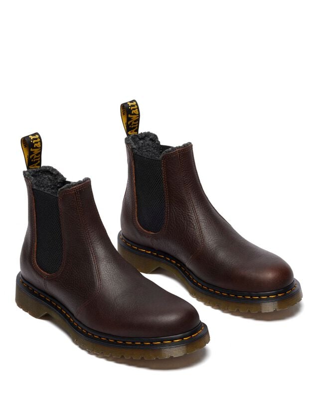 Dr. Martens Bikerboot - 2976l WL - Dark Brown Grizzly - EU41 bis EU47 - für Männer - Größe EU45 - braun von Dr. Martens