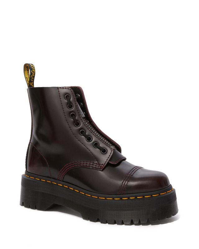 Dr. Martens Bikerboot - Sinclair - Cherry Red Arcadia - EU36 bis EU40 - für Damen - Größe EU36 - rotbraun von Dr. Martens
