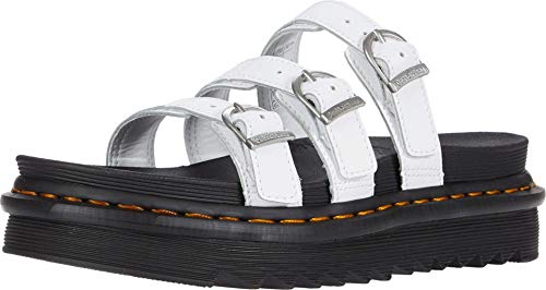 Dr. Martens Blaire Slide Schiebe-Sandalen, Weißes Hydro-Leder, 39 EU von Dr. Martens