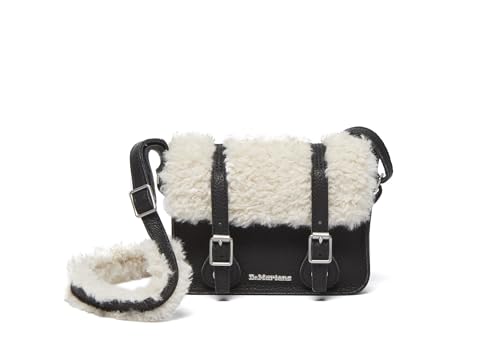Dr. Martens Damen 7" Satchel Umhängetasche, Botschafter Schwarz Borg de Luxe Natur von Dr. Martens