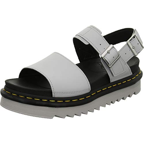 Dr. Martens Damen Voss Sandale, Hellgrau Hydro Leder, 39 EU von Dr. Martens