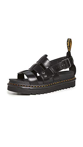 Dr. Martens Frottee Sandalen mit offener Zehenpartie, Schwarz Schwarz Brando 001, 38 EU von Dr. Martens