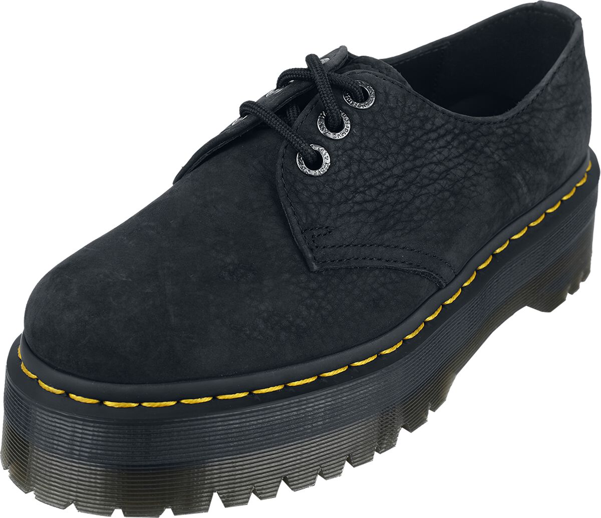 Dr. Martens Halbschuh - 1461 Quad II - Charcoal Grey Tumbled - EU36 bis EU46 - Größe EU38 - schwarz von Dr. Martens