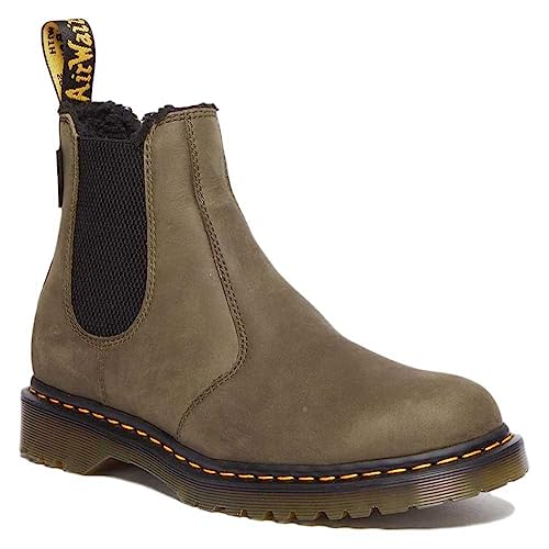 Dr. Martens Herren Chelsea Boots, DMS Olive Archive Pull Up Black Borg Fleece, 45 EU von Dr. Martens