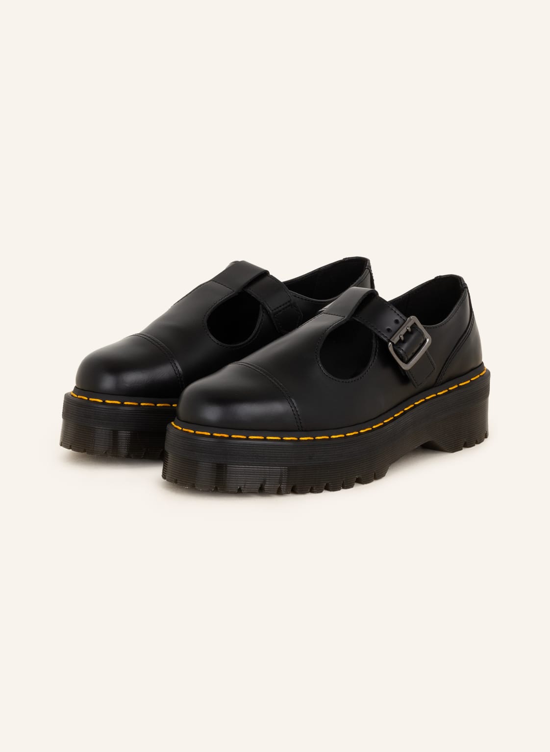 Dr. Martens Plateau-Slipper Bethan schwarz von Dr. Martens